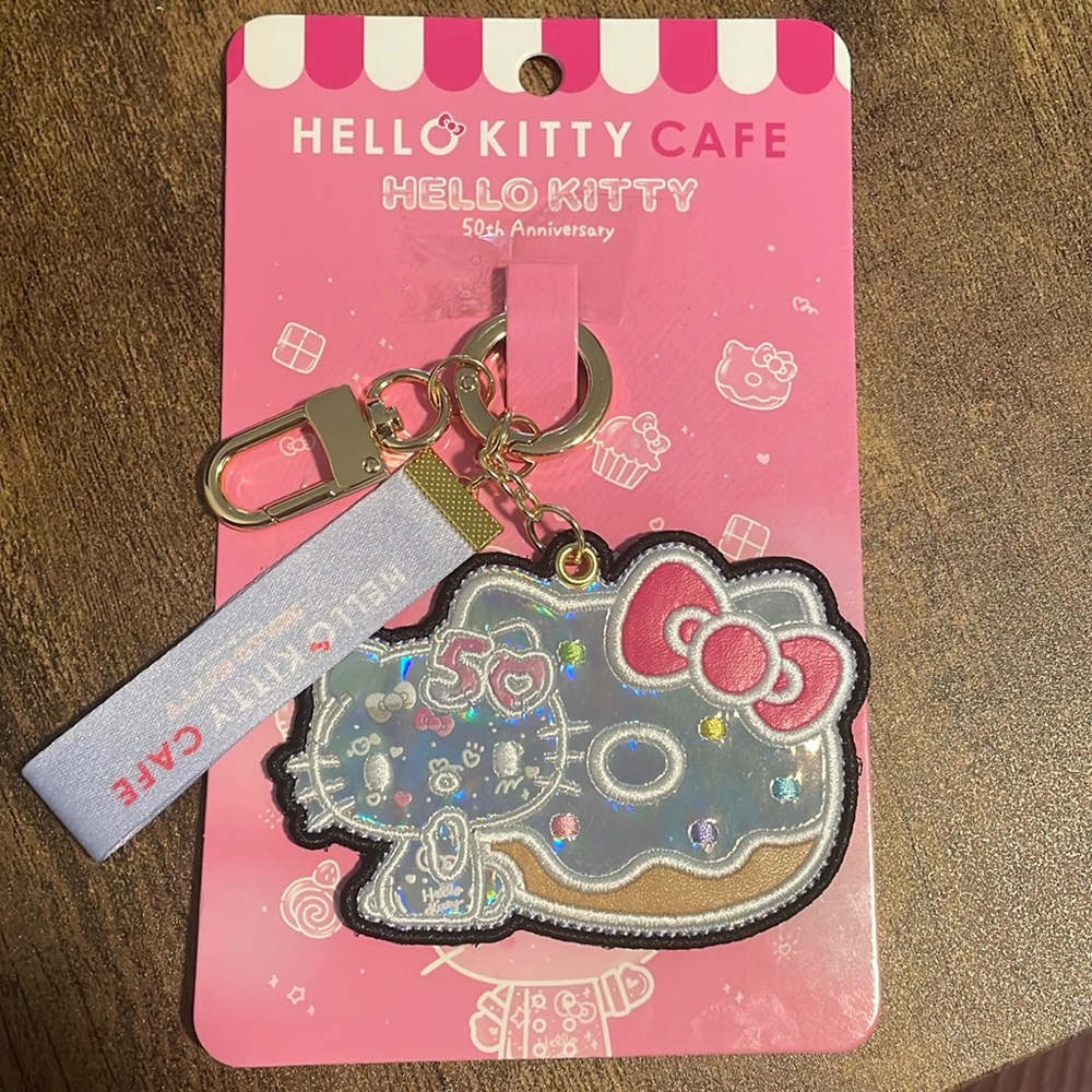 HELLO KITTY CAFE 50TH ANNIVERSARY KEYCHAIN